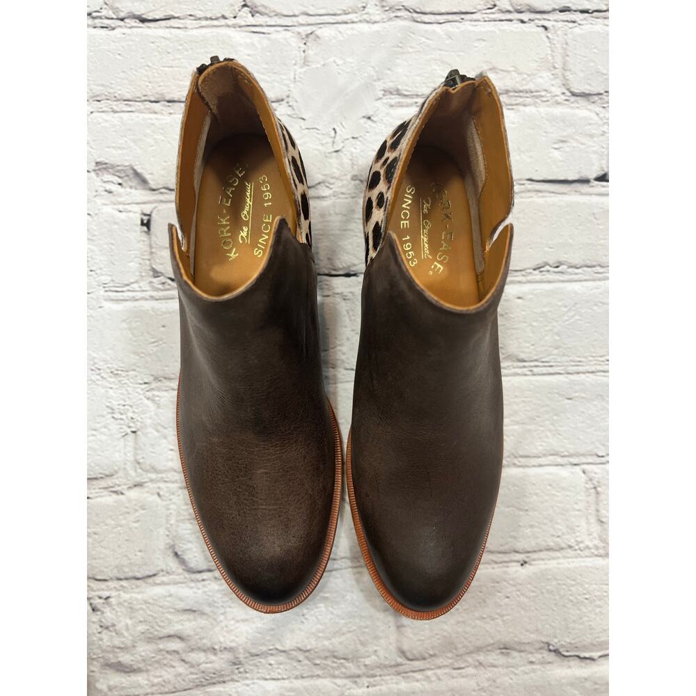 NEW Kork Ease Renny Booties brown Animal Print size 8 Calf Hair & Leather - Picture 6 of 12